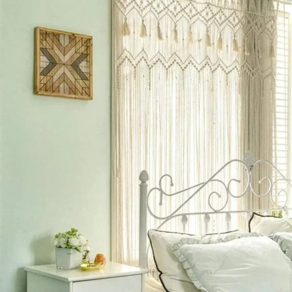 Urban Outfitters Handmade Boho Large Woven Macrame Wall Hanging Curtain